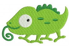 Stickdatei - Dschungeltiere Chameleon